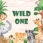 Schattigee Baby Leeuw in de bossen Wild One Letter Romper