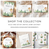 Giraffe Safari Animal Waterverf Baby shower Cadeaupapier