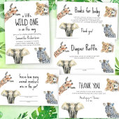 Safari dieren - Luier Raffle spel Poster