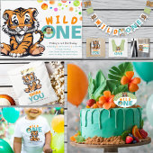Wild ONE 1st Birthday & Schattige Tiger Afbeelding Romper