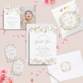 Wild Roos Baby Eerste Verjaardagsuitnodiging