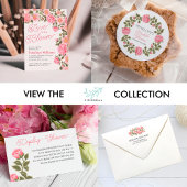 LIEFDE IS IN BLOEI  ROZE WILDE ROZEN KARTONNEN ONDERZETTERS