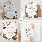 Berry Sweet Strawberry Shower Dank u Bedankkaart