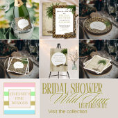 Luipaardprint Patroon Elegante Palm Bruidsdouche Papieren Bordje