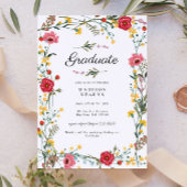 Wildflower Graduation Party Welkomstbord Poster