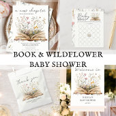 Wildbloem | Boek Thema Baby shower Uitnodiging