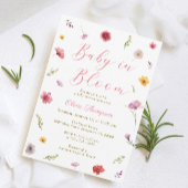 Wildflower Baby shower Guess Age Game Kaart