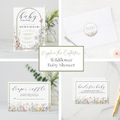 Spring Wildflower Baby shower Dank u kaart