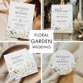 Wildflower Boho Garden All in One QR Wedding Kaart
