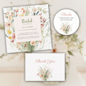 Elegante Bruidsboeket Bruiloft Feest Bedankkaart