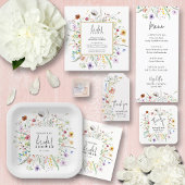 Wildbloemen Vrijgezellenfeest Sparkling Wijnetiket