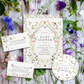 Wildflower Butterfly Bee Baby shower Welkom Acryl Bord