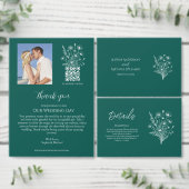 Wildflower Elegance-bruiloft Bewaar de datum- Groe Visitekaartje (Personaliseer de collectie van deze zelfstandige maker.)