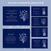 Wildflower Elegance-RSVP-QR-code Visitekaartje