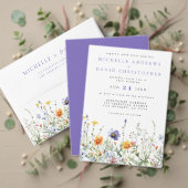 Wildflower Field Wedding Programmakaart (Personaliseer deze collectie van deze onafhankelijke maker. Test)