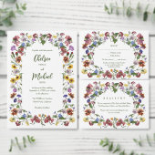 Wildflower Lijst Rustic Boho Wedding Save The Date (Personaliseer de collectie van deze zelfstandige maker.)