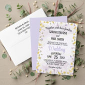 Wildflower Lavender and Yellow Wedding program Handwaaier