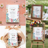 Ventilator van wilde bloemen of bloembollen poster