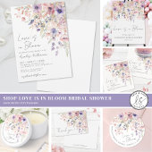 Wildflower Love is in Bloom Floral Vrijgezellenfee Ronde Sticker