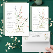 Wildflower bloementuin bruiloft 6 tafel zitplaatse poster