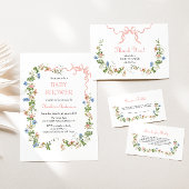 Wildflower Pink Bow Hoe groot is de buik van mama Poster