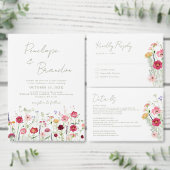 Wildflower Rustic Country Floral Garden Wedding Programmakaart (Personaliseer de collectie van deze zelfstandige maker.)