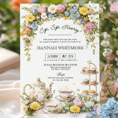 Sip Sip Hooray High Tea Party Floral Vrijgezellenf Kaart