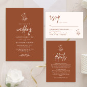 Rustieke Wildflower Terracotta Boho Wedding Menu