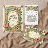 Wildflower Victoriaans  grens bruiloft Save The Date (Personaliseer de collectie van deze zelfstandige maker.)