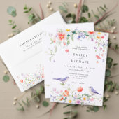 Wildflower Spring Maaltijdopties RSVP Card Informatiekaartje (Personaliseer deze collectie van deze onafhankelijke maker. Test)