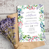 Wildflower Waterverf Bloemen 1e Verjaardag Ronde Sticker