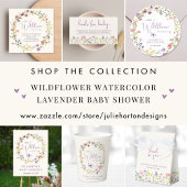 Wildflower Waterverf Baby shower dank u kaart