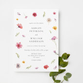 Spring Wildflower Wedding Menu Kaart