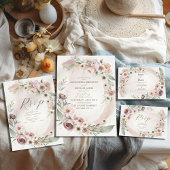Wildflower Wedding Boho Country Floral Kaart