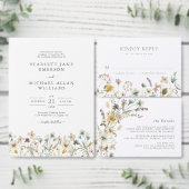 Elegant Wildflower Enclosure Card Informatiekaartje (Personaliseer de collectie van deze zelfstandige maker.)