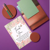 Wildflowers bruiloft bedankkaart