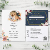 Classic QR Code Huwelijksdetails Behuizing Kaart (Personaliseer de collectie van deze zelfstandige maker.)