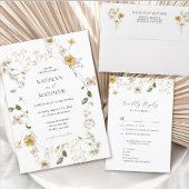 Wildflower Whimsical Boho Modern op een dag afstan Kaart