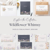 Elegante Waterverf Wildflowers Floral Notitiekaartje