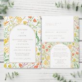 Wildflower Wild Meadow Outdoor Wedding RSVP Kaartje (Personaliseer de collectie van deze zelfstandige maker.)