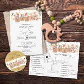 Baby Blokken, Beren, en Wildflowers Dank u kaart