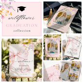 Wildflower & Bow Afstudeeruitnodiging Kaart