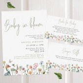 Wilde bloemen Baby in het Baby shower Bloom Servet