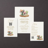 Wildflowers Mason Jar Boho bohemian bruiloft detai Informatiekaartje (Personaliseer de collectie van deze zelfstandige maker.)