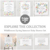 Wildflowers Spring Summer Baby shower Bedankkaart