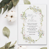 Dank u bruiloft Wildbloemen Spring Verloving Bedankkaart