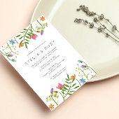 Wilde bloemen Land Botanische bruiloft Menu