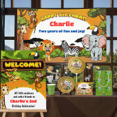 Safari Oerwoud Animals Leuke verjaardagsfeestje We Spandoek