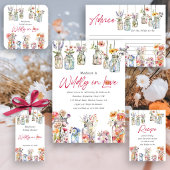 Wild Verliefd Wildbloem Waterverf Bruidsdouche Vierkante Sticker