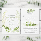 Botanische rustieke groen Lijst receptie Servet (Personaliseer de collectie van deze zelfstandige maker.)